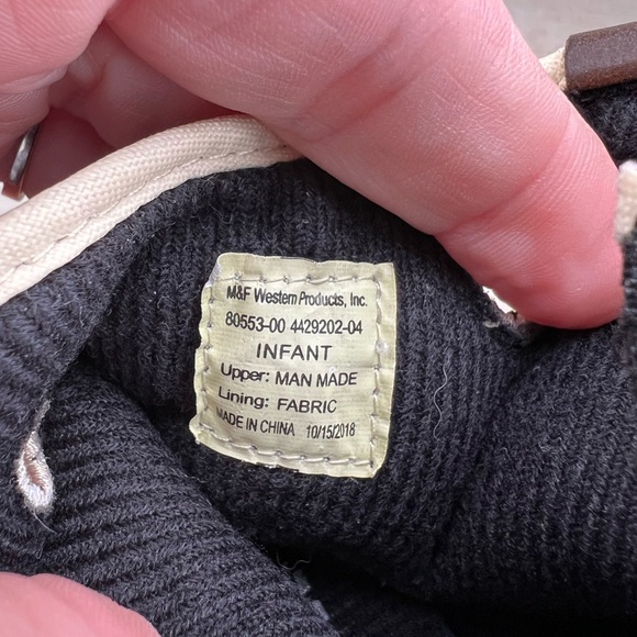 Double Barrel Infant Brown and Black Western Cowboy Trace Baby Buckers Boots - Picture 9 of 14